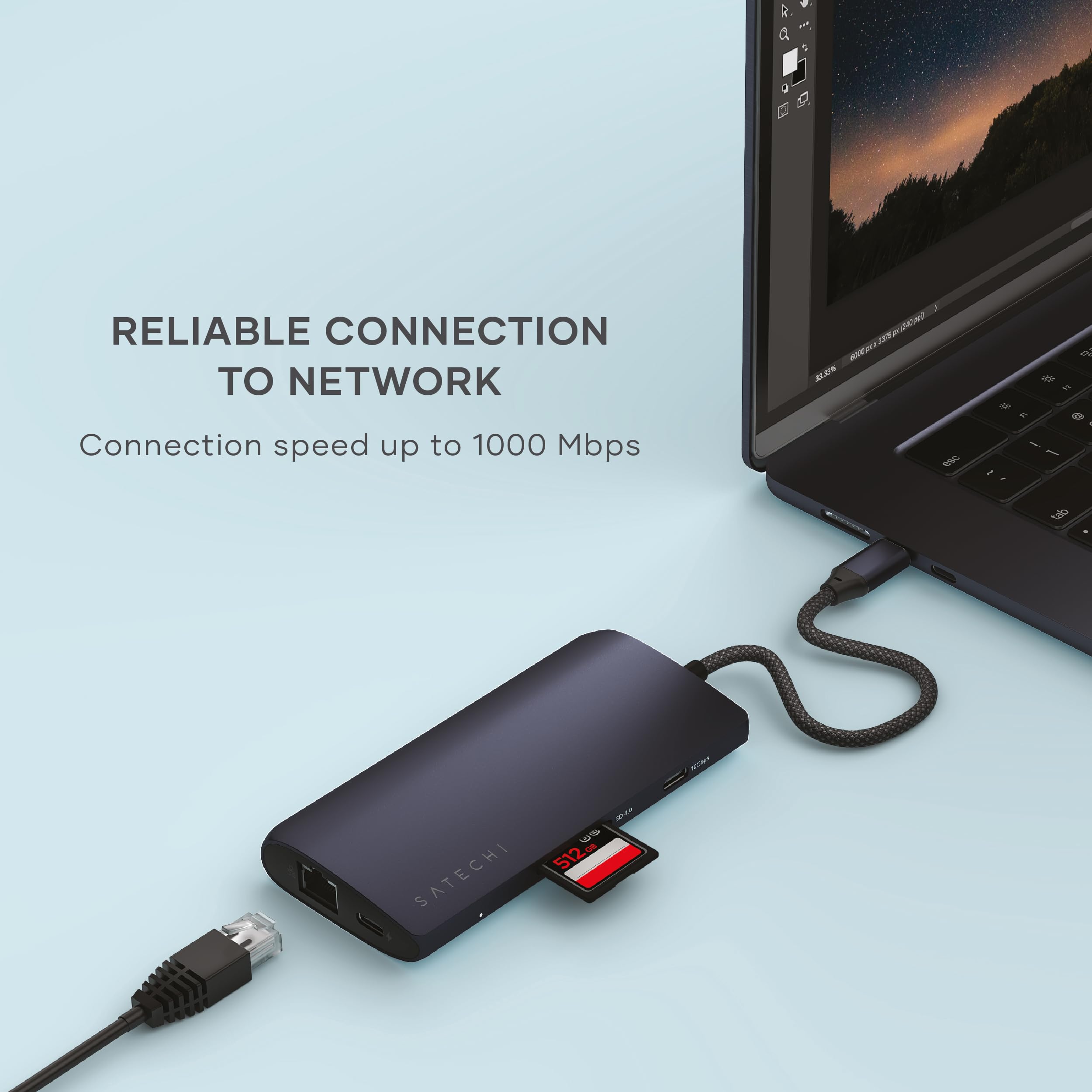RELIABLE CONNECTION TO NETWORK  
Connection speed up to 1000 Mbps