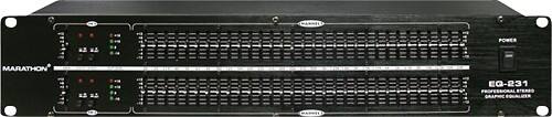 Front Standard. Marathon Pro - XLR Dual 31-Band Graphic Equalizer - Black.