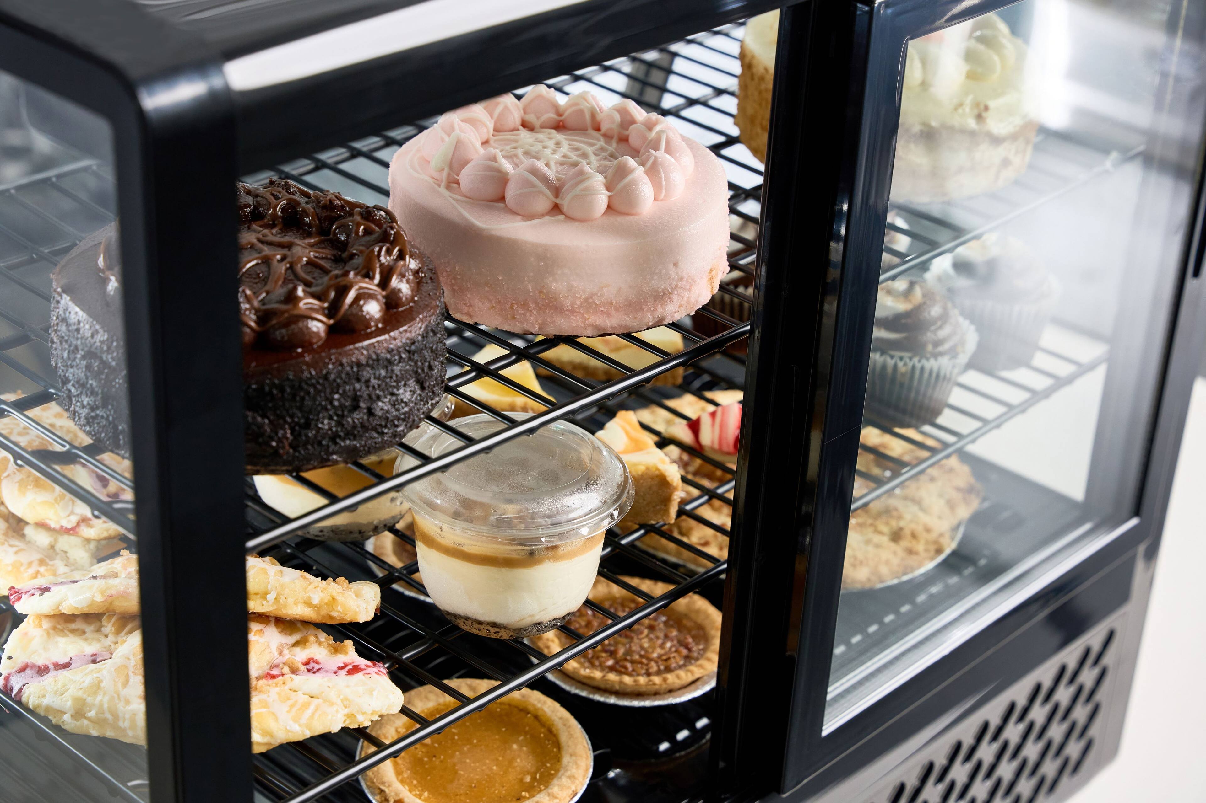 Alt View 11. Premium Levella - 3.5 cu. ft. Countertop Refrigerator Display Case - Black.