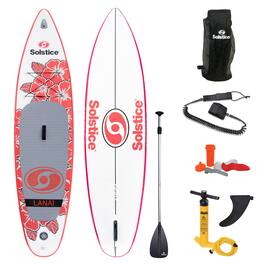 Solstice - Watersports Lanai 10 Foot Inflatable Stand-Up Paddle Board Kit - Red