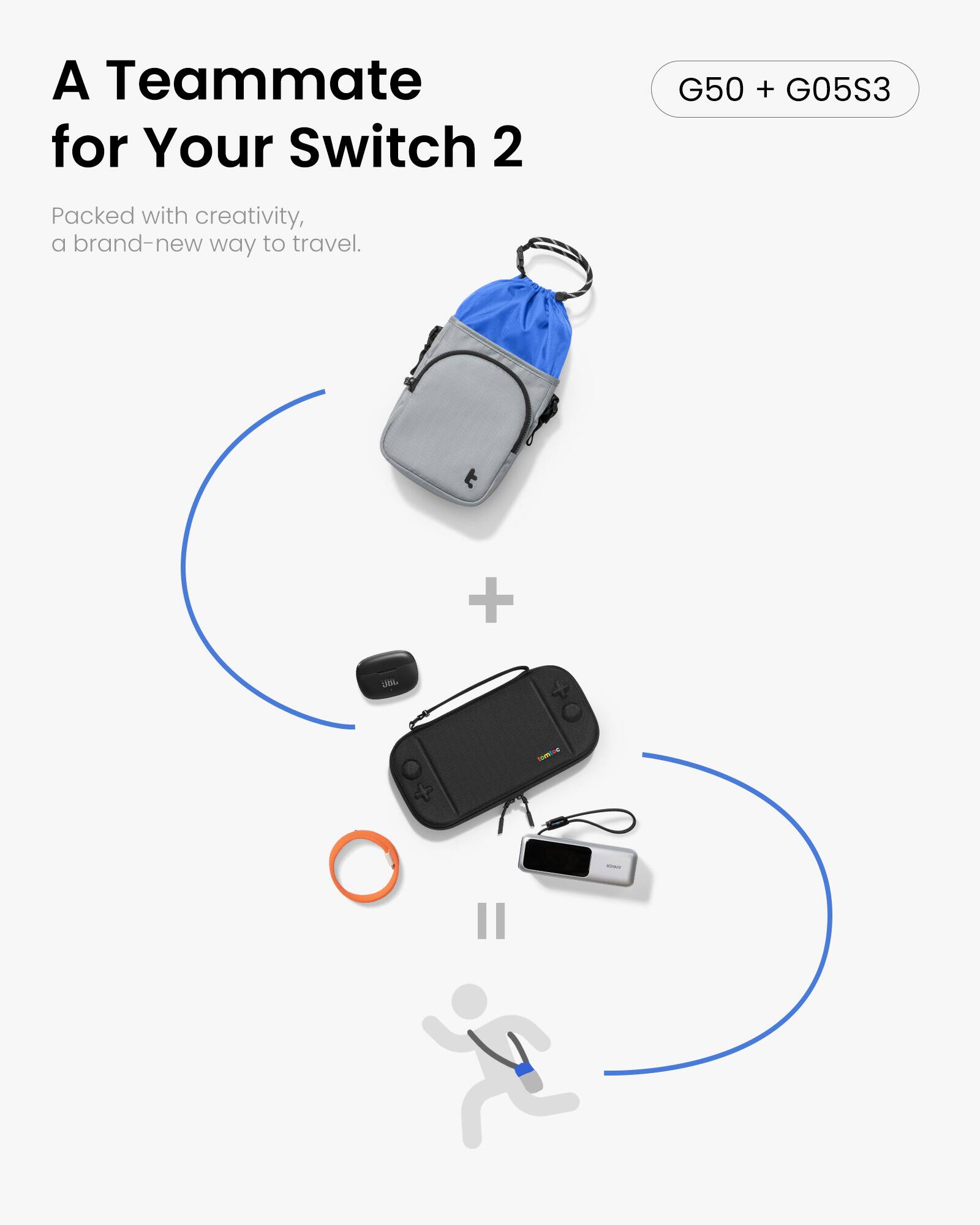 A Teammate for Your Switch 2  
G50 + G05S3  
Packed with creativity, a brand-new way to travel.