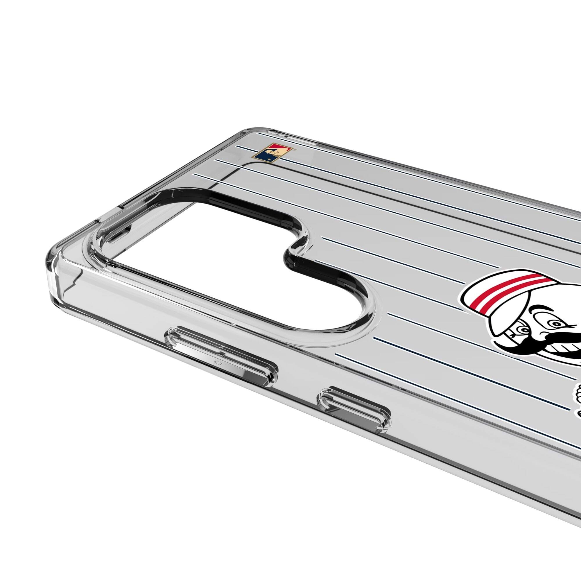 Alt View 2. Keyscaper - Cincinnati Reds Cooperstown Galaxy Clear Case - S24 Ultra - Multicolor.
