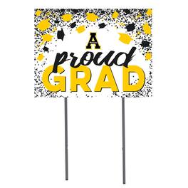Jardine - Appalachian State Mountaineers 18'' x 24'' Grad Yard Sign - White