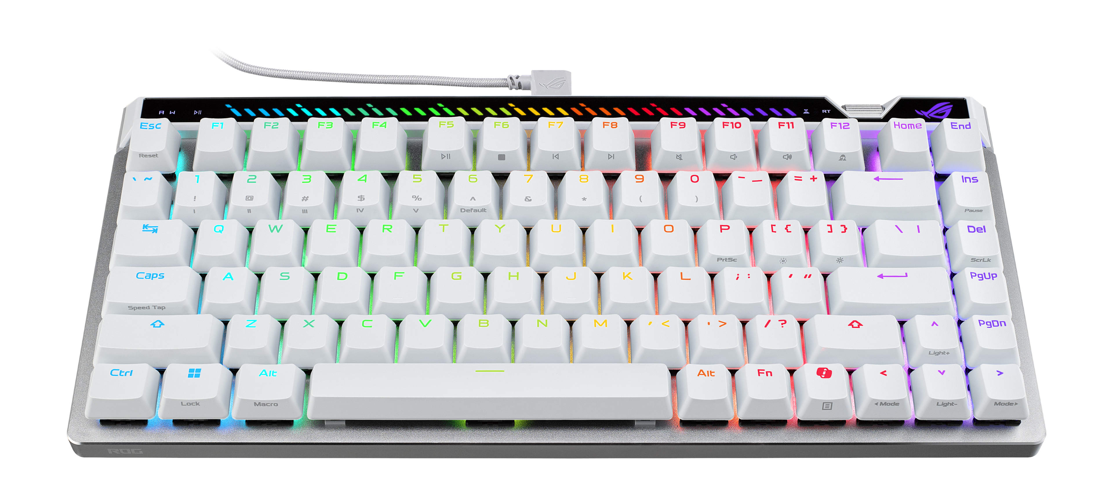 n i1 .. ESC F1 F2 F3 F4 F5 F6 F7 F8 F9 F10 F11 F12 Home End 128/50 DI DI I S 1 2 3 4 5 6 7 8 9 O - | = + Ins - - TM a 3o - T % V Defauit I - KN Q W E R T Y U I O P C C C CC J 1 Del Pr SerLk Caps A S D F G H K L i . PgUp Speed Tmp Z X C V B Z M < PgDn Lignc+ Ctri Alt Alt Fn i aes Macro C Mnzte Lighe- Mnre RUD