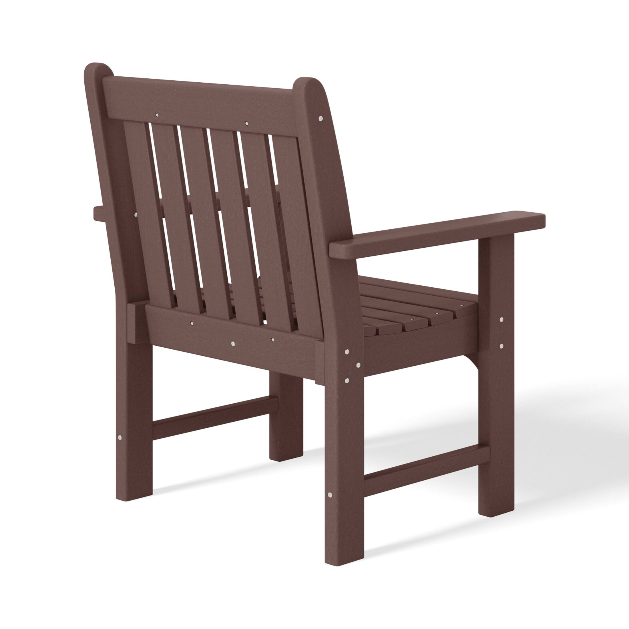 Alt View 1. WestinTrends - WestinTrends Malibu Outdoor Patio HDPE Adirondack Dining Arm Chair - Dark Brown.