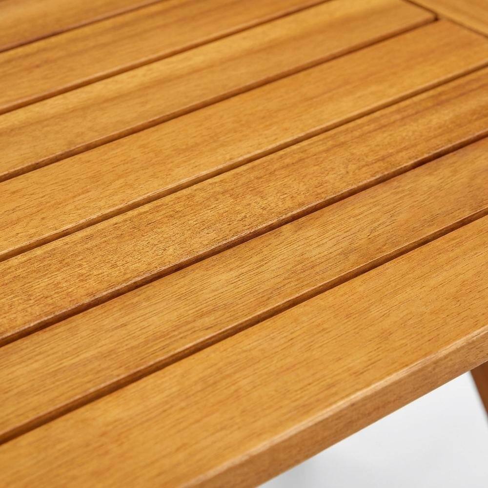 Alt View 3. Outdoor Escape - Wooden Patio Set - Dining Table and 4 Outdoor Chairs - Brown.
