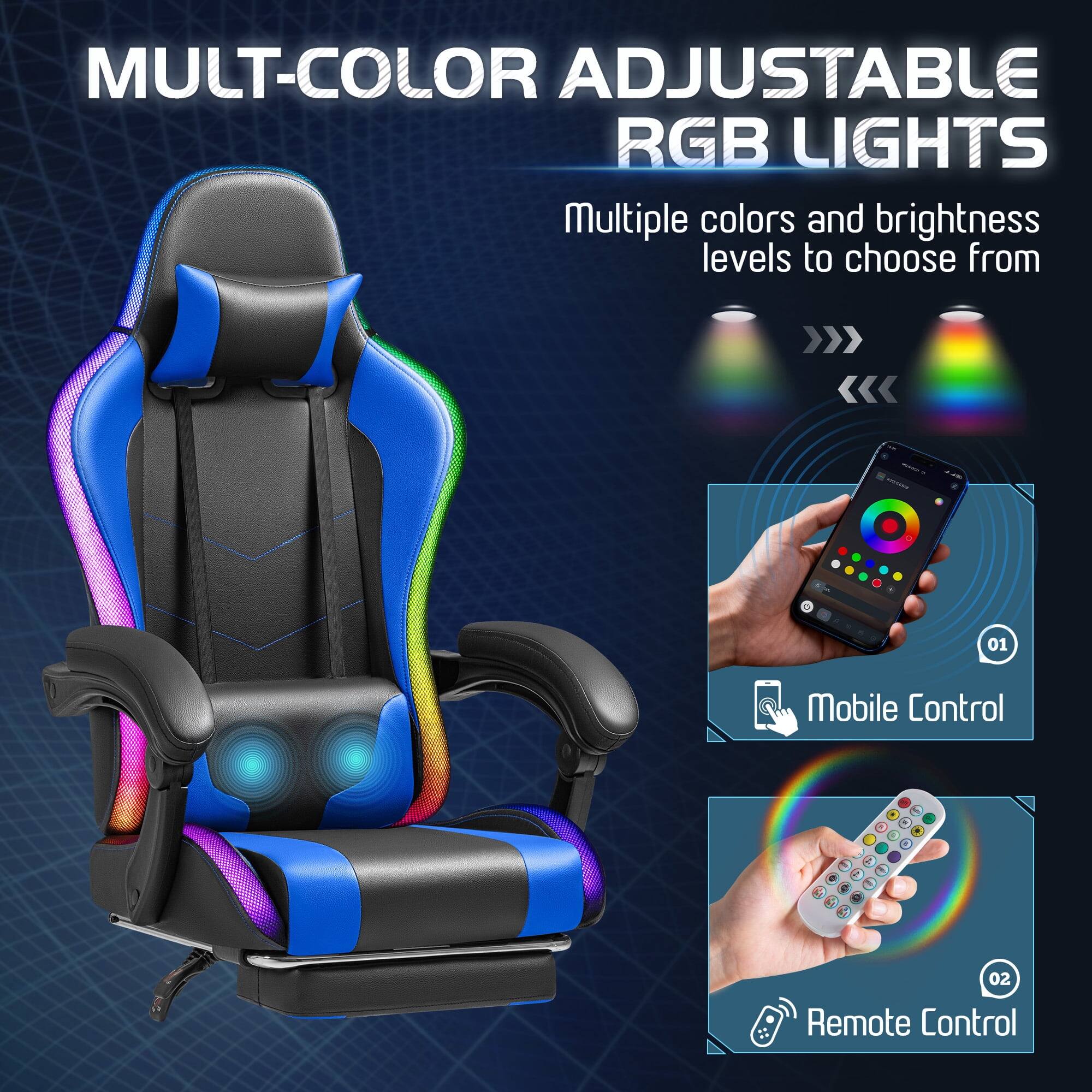 MULT-COLOR ADJUSTABLE RGB LIGHTS  
Multiple colors and brightness levels to choose from

- Mobile Control
- Remote Control