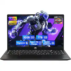 - IPS Full HD 1920x1080
- AMD Ryzen 5 6600H
- 32GB RAM
- 1TB SSD
- Fingerprint
- Type-C PD Charger
- Backlit Keyboard