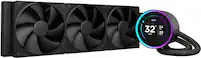 NZXT - Kraken Elite 360mm 2024 Radiator Liquid Cooler (3 x 120mm F Fans) with 2.72" IPS Display - Black - Front_Zoom