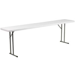 Alamont Home - Elon 8-Foot Plastic Folding Training / Seminar Table - Granite White