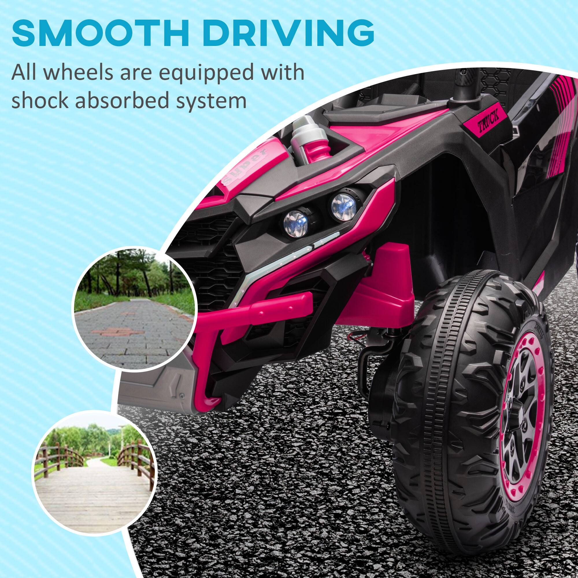 SMOOTH DRIVING  
All wheels are equipped with shock absorbed system