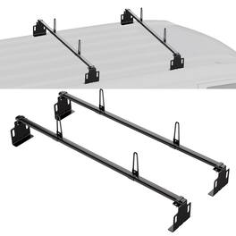 VEVOR - Trailer Ladder Rack, 60" 2 Crossbars Ladder Roof Rack, Heavy-duty Steel Van Roof Ladder Rack, 500 lbs Capacity Van - Black
