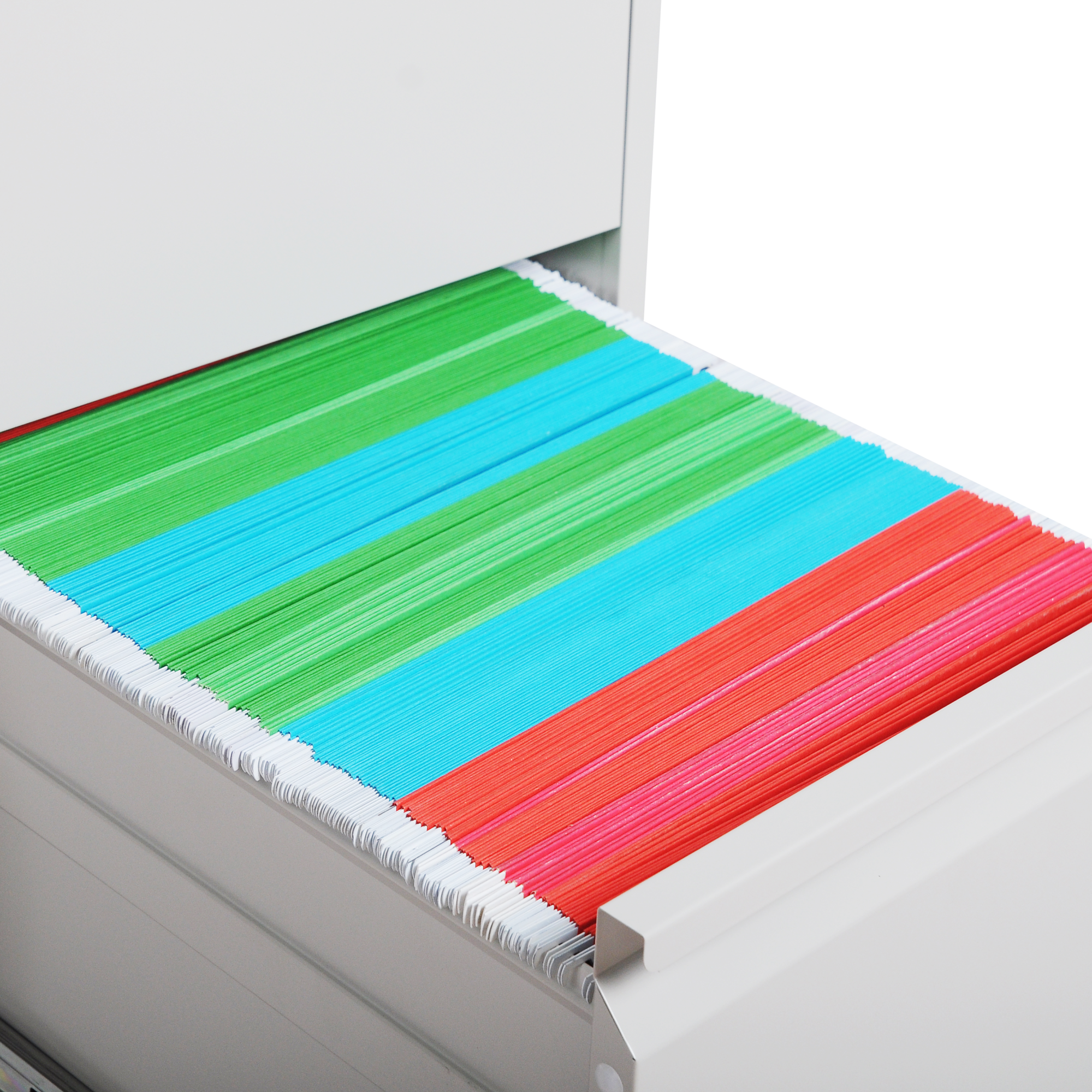 Alt View 5. GOODSILO - Locking Vertical File Cabinet for Office & Home Organization - 3 Drawers - White.