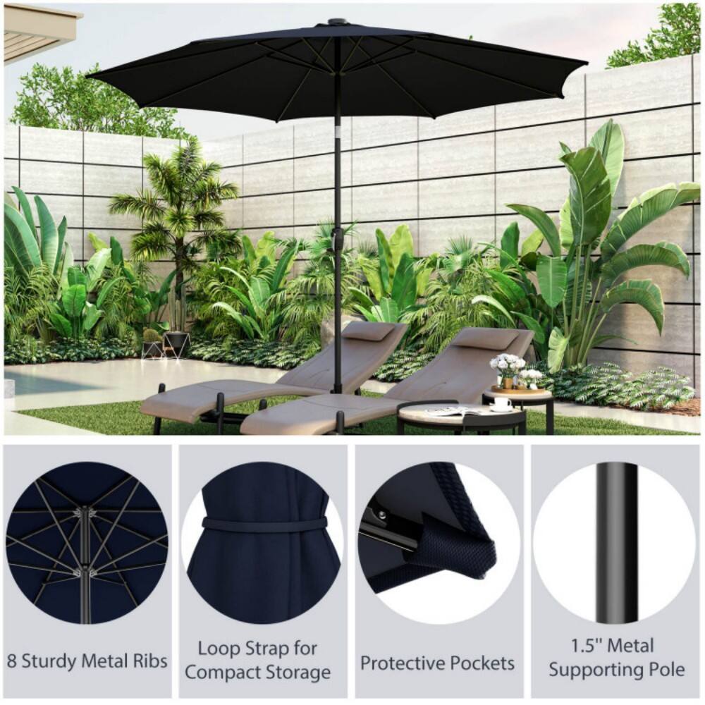 Loop Strap for Compact Storage  
8 Sturdy Metal Ribs  
Protective Pockets  
1.5" Metal Supporting Pole
