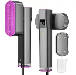 Steamer for Clothes, LOHEER Portable Travel Steamer & Iron 2 in 1, 3 Adjustable Steam Levels - Purple