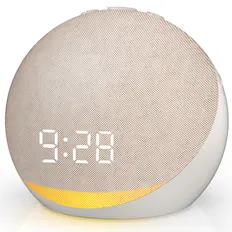 Front. Dazzed Corner - Alarm Clock,Wake Up Alarm with Bluetooth Speaker - Putty.