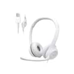 Logitech - H390 Wired USB-A On-Ear Stereo Headphones with Noise Canceling Microphone - Off-White