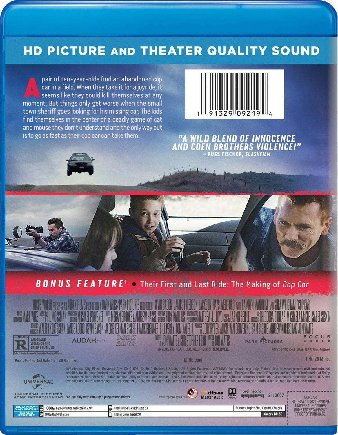 Back. Cop Car [Blu-ray].