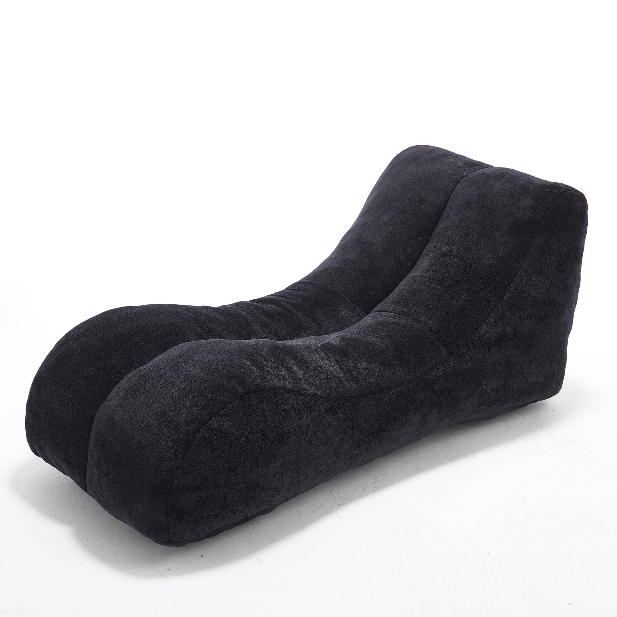 Alt View 5. GOODSILO - Cozy Bean Bag Sofa Chair - Adult Lounger for Gaming, Reading & Relaxation - Black.
