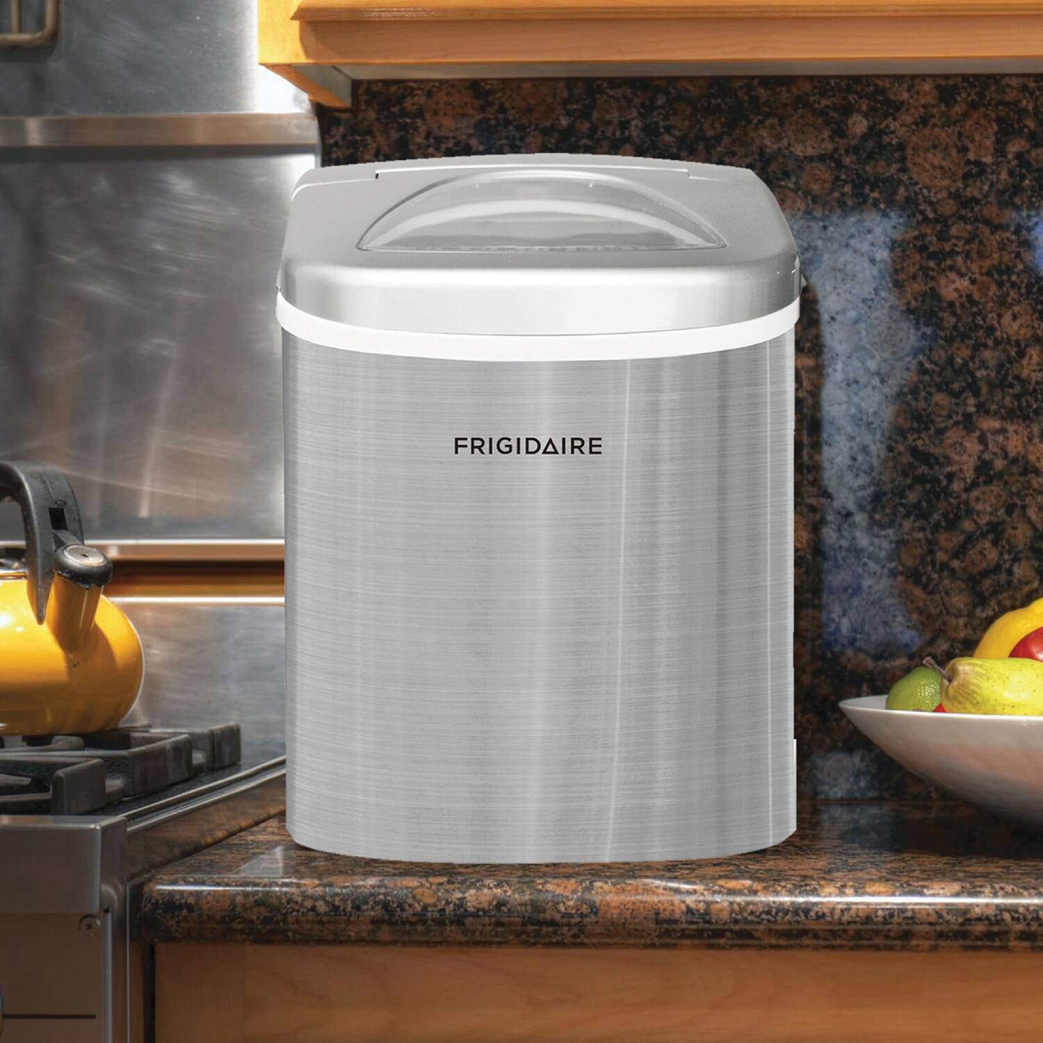 Alt View 1. Frigidaire - Countertop Ice Maker, 26 Lbs per Day, Stainless Steel - Silver.