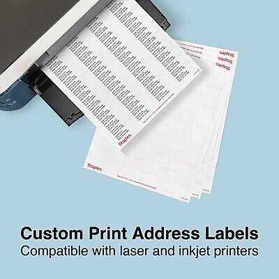 Custom Print Address Labels  
Compatible with laser and inkjet printers