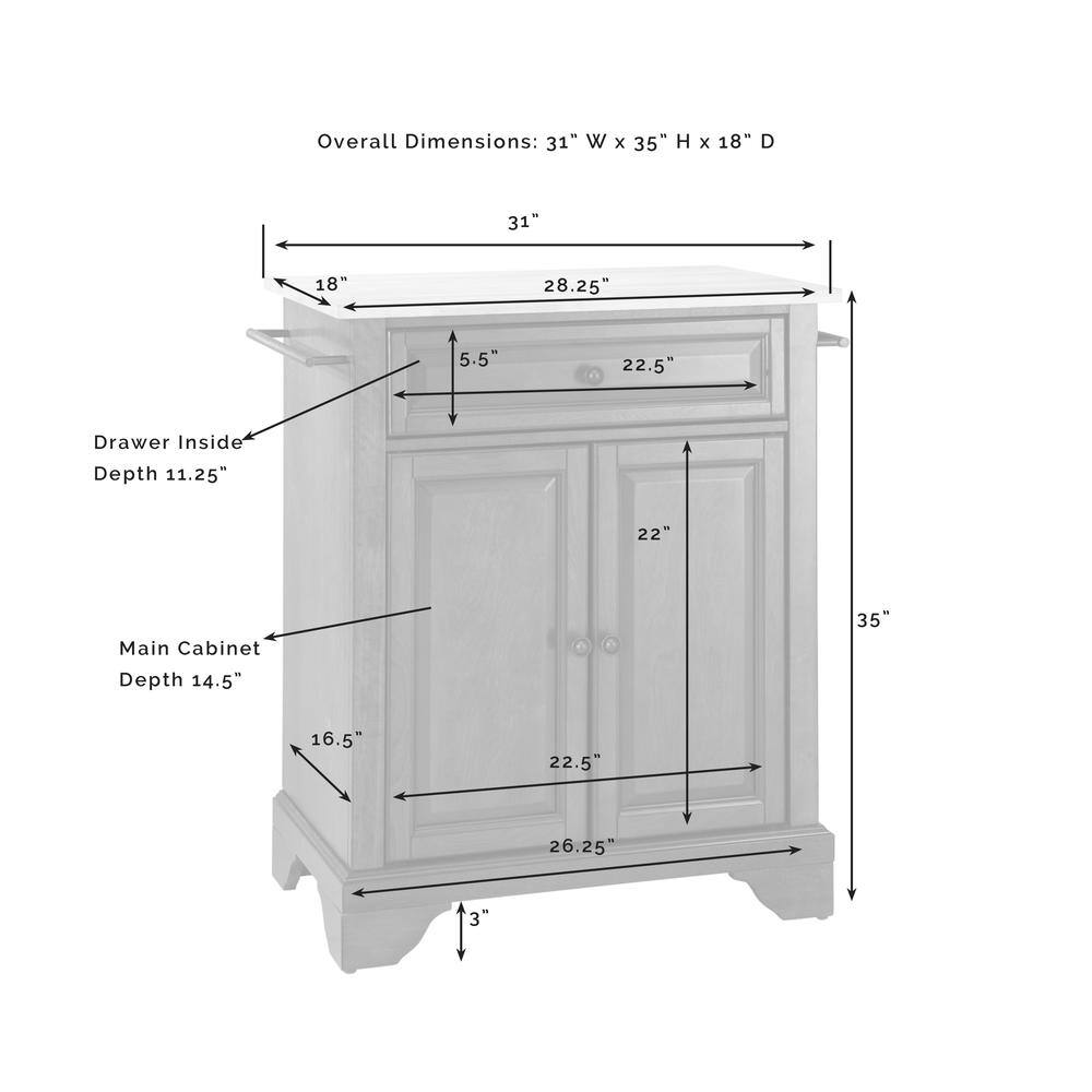 Overall Dimensions: 31" W x 35" H x 18" D

- 31"
- 18"
- 28.25"
- 5.5"
- 22.5"
- Drawer Inside Depth: 11.25"
- 22"
- Main Cabinet Depth: 14.5"
- 16.5"
- 22.5"
- 26.25"
- 3"