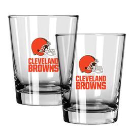 The Memory Company - Cleveland Browns 15oz. Two-Pack Rocks Glass Gift Set - Multicolor