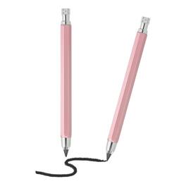 Unique Bargains - 2pcs Mech Pencil 5.6mm, Lead Holder Large Metal w/ Sharpener for Drawing, Sketching, Woodworking - Pink