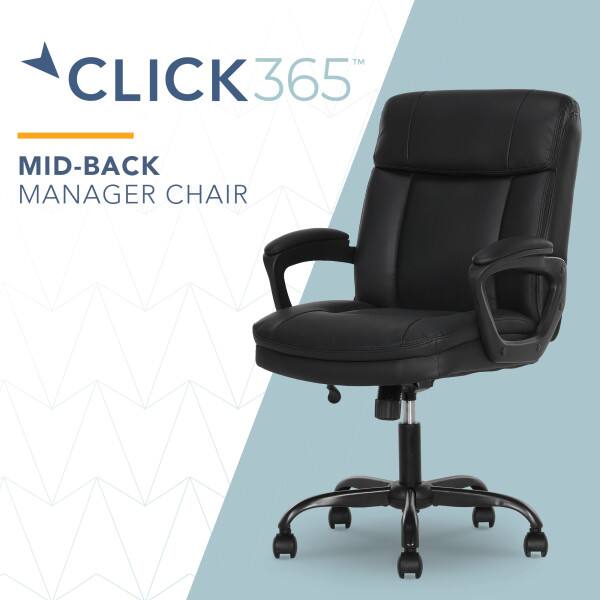 Click365 - Mid-Back Manager Chair - Black price history on PriceWatchPro