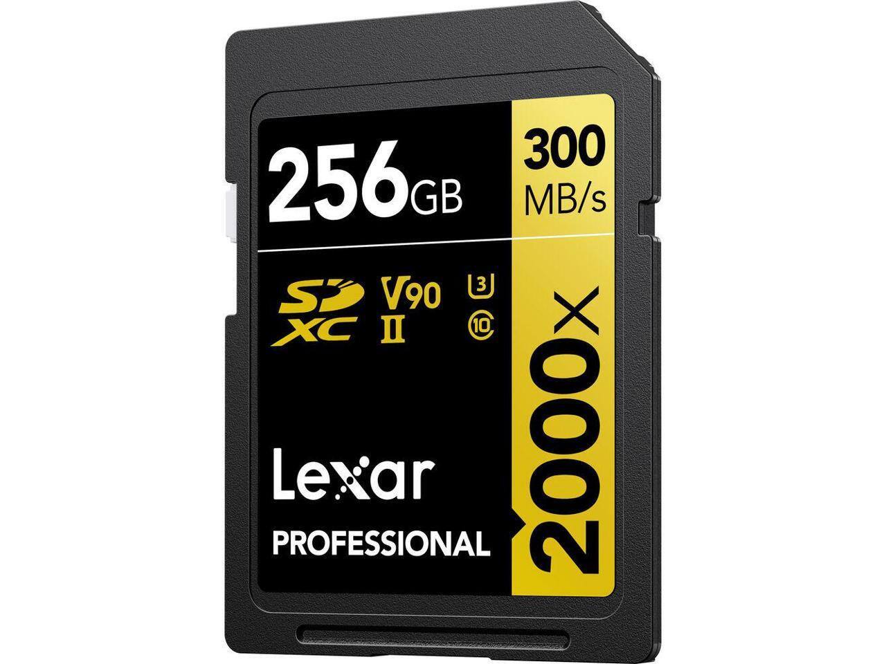 256GB 300 MB/s V90 XC II 3 Lexar PROFESSIONAL 2000