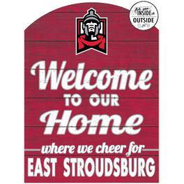 Jardine - East Stroudsburg Warriors 16'' x 22'' Indoor/Outdoor Marquee Sign - Red