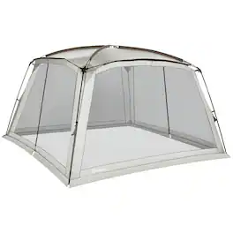 Outsunny - x 12' Screen House, UV50+ Screen Tent with 2 Doors & Carry Bag for Outdoor Camping Activities - White