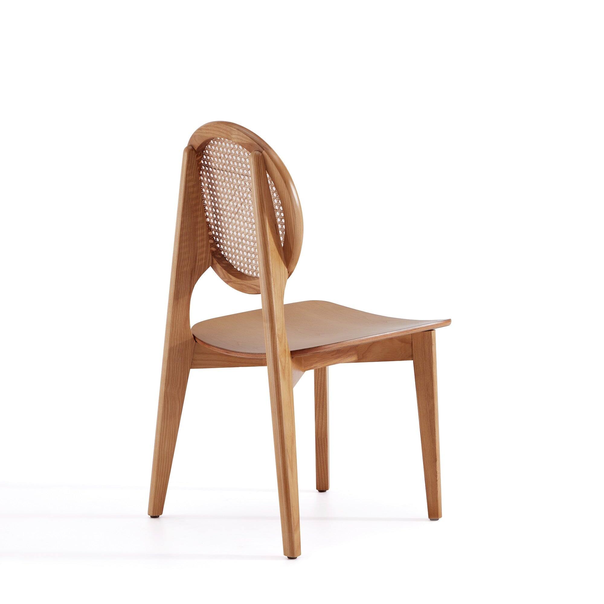 Alt View 2. Manhattan Comfort - Versailles Industry Chic Wood Dining Chair - Set of 2 - Natural.