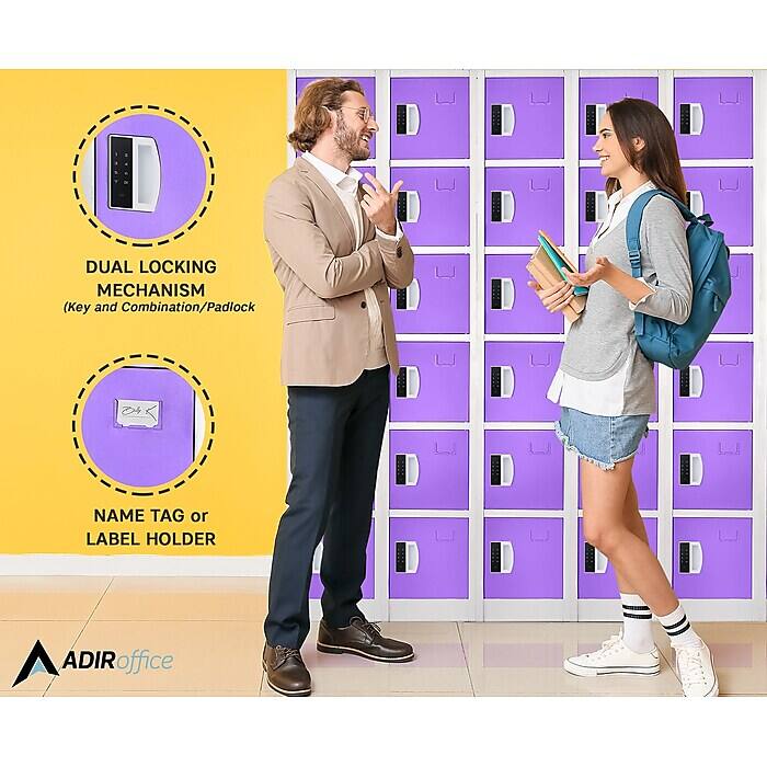 DUAL LOCKING MECHANISM (Key and Combination/Padlock), NAME TAG or LABEL HOLDER, ADIRoffice