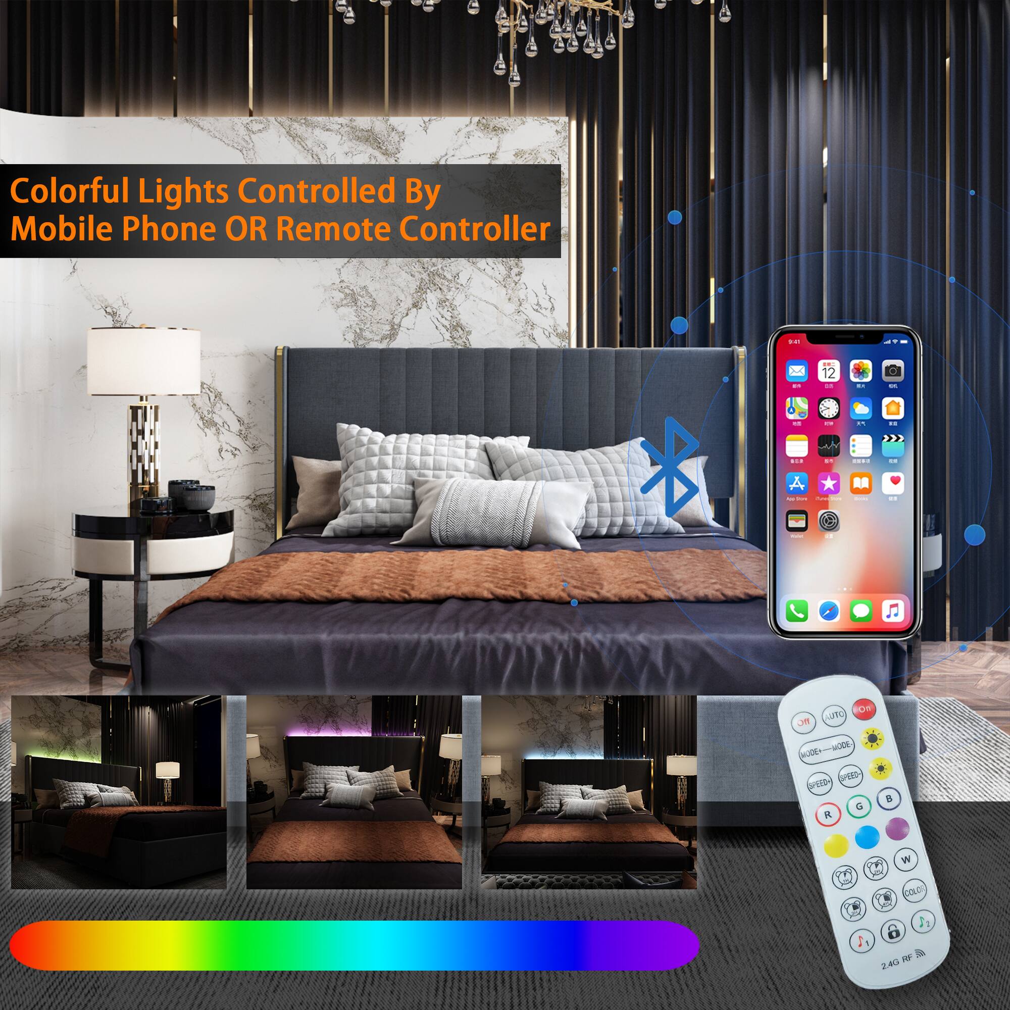Colorful Lights Controlled By Mobile Phone OR Remote Controller