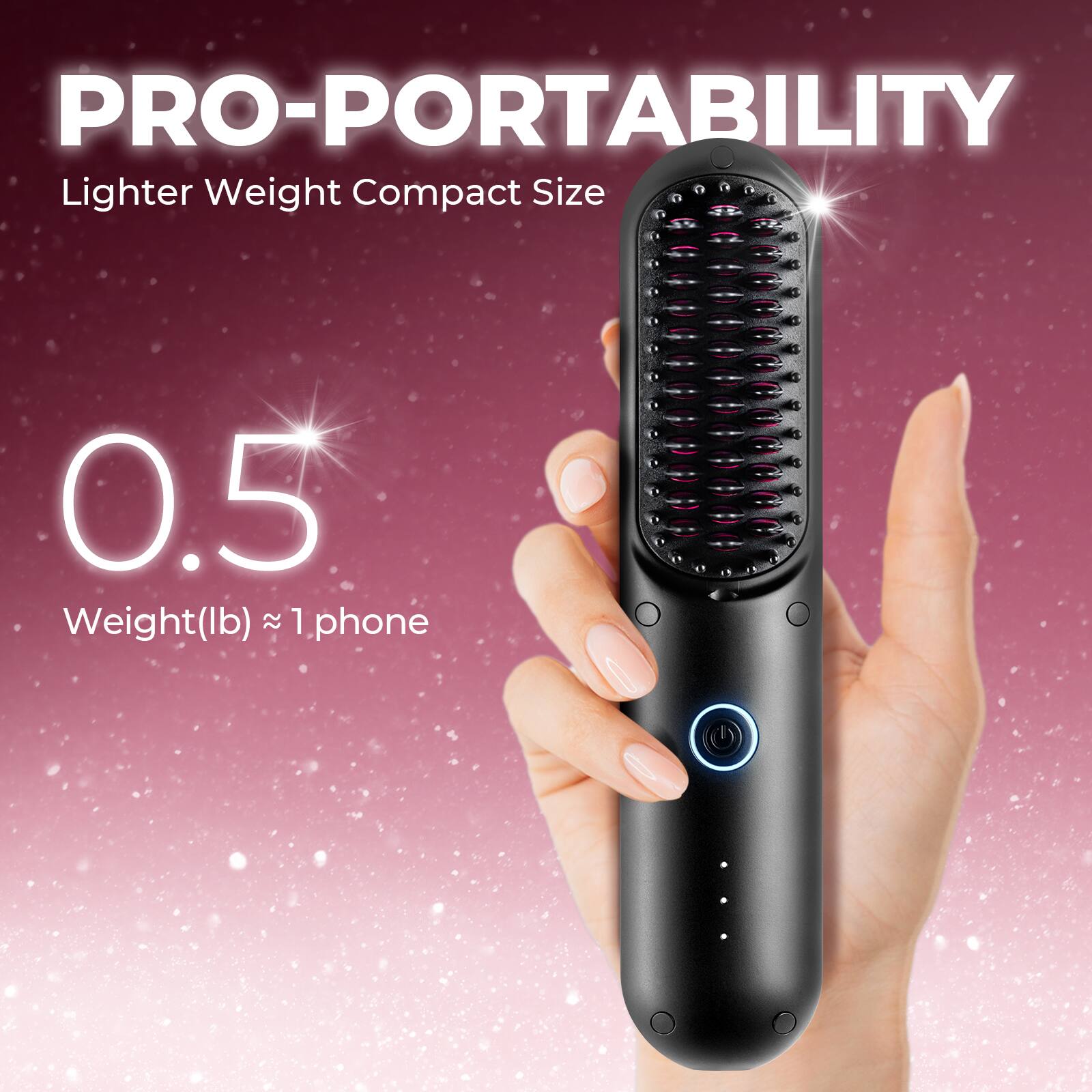 PRO-PORTABILITY  
Lighter Weight Compact Size  
0.5  
Weight(lb) ≈ 1 phone