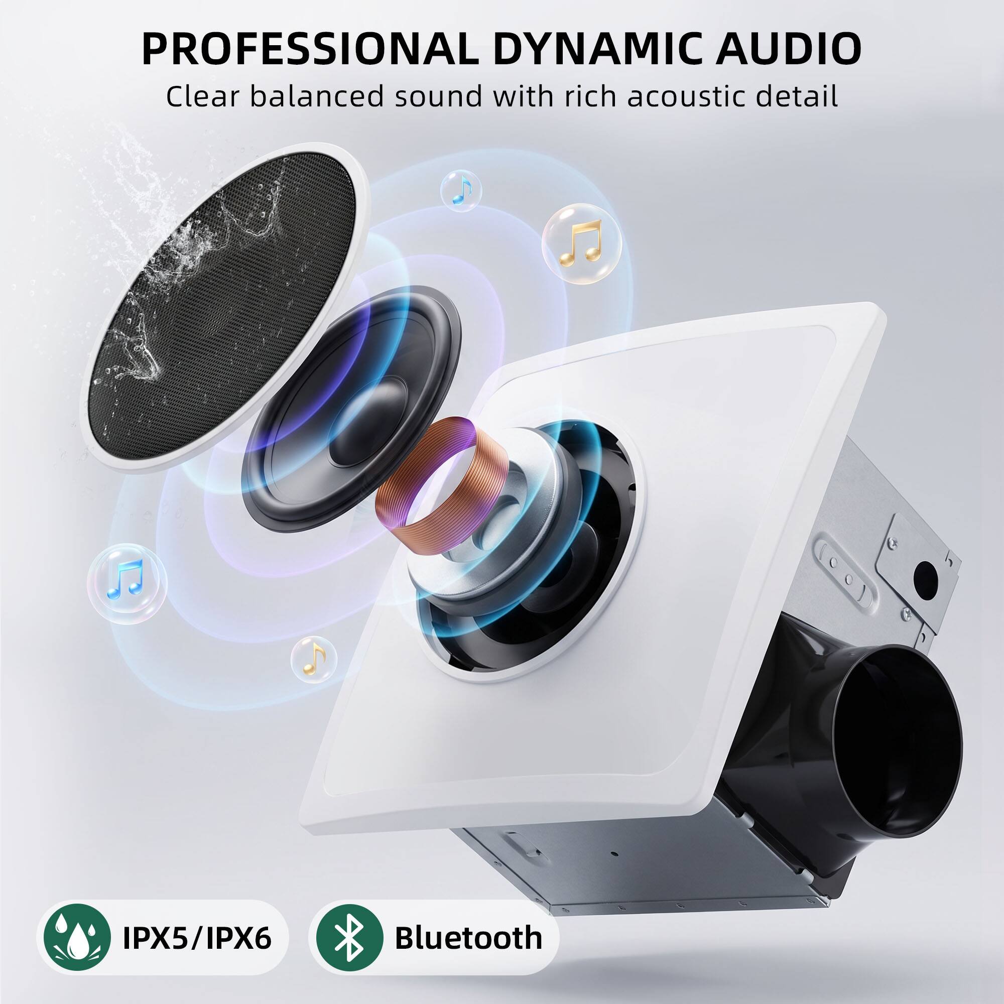 PROFESSIONAL DYNAMIC AUDIO  
Clear balanced sound with rich acoustic detail  

IPX5/IPX6  
Bluetooth