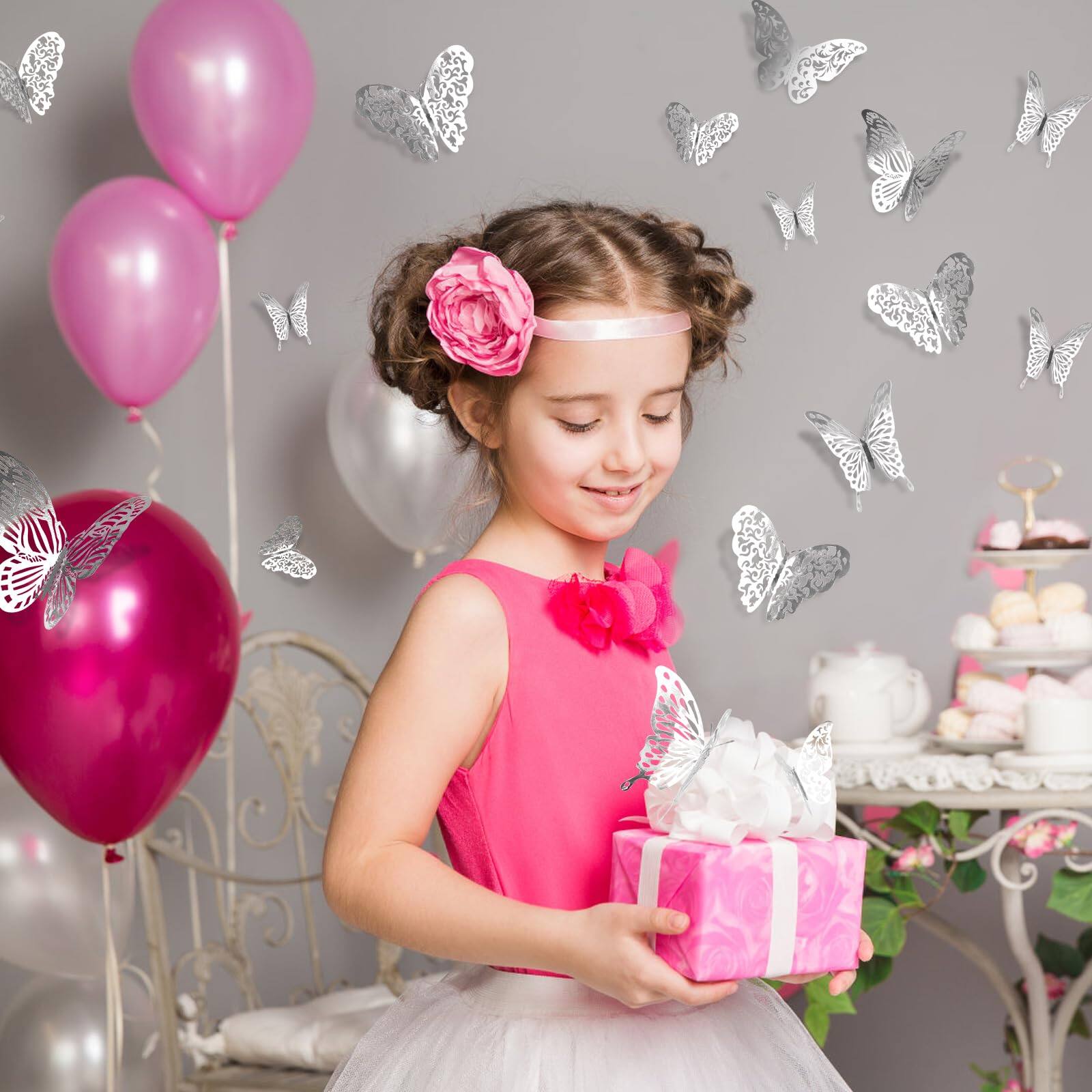 Alt View 4. Stylel Star - 148 Flower Bouquet Accessories with 100Pcs Corsage Pins and 48Pcs 3D Butterfly Decorations for Valentines Wedding Birthd - Default.