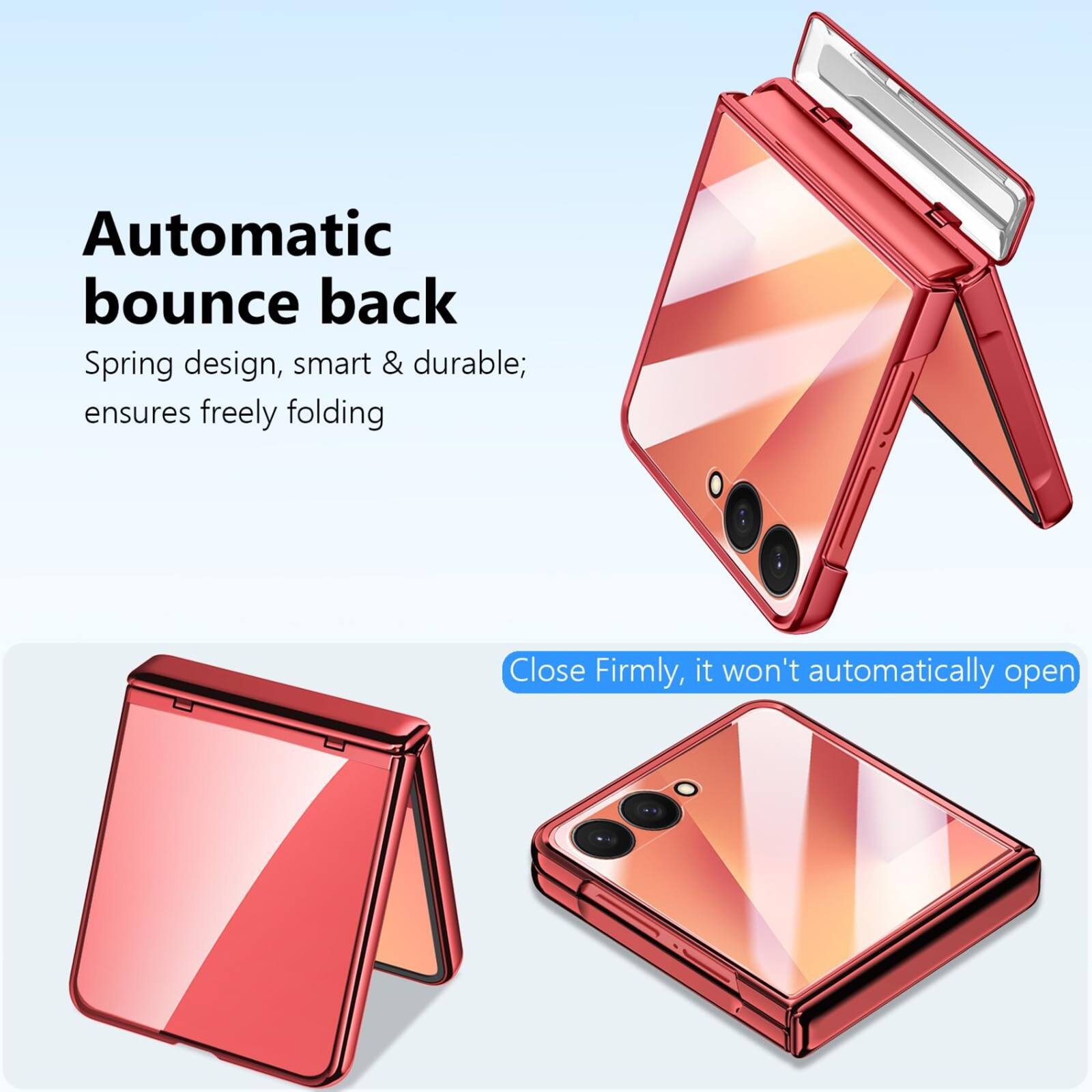 Automatic bounce back  
Spring design, smart & durable; ensures freely folding  

Close Firmly, it won't automatically open