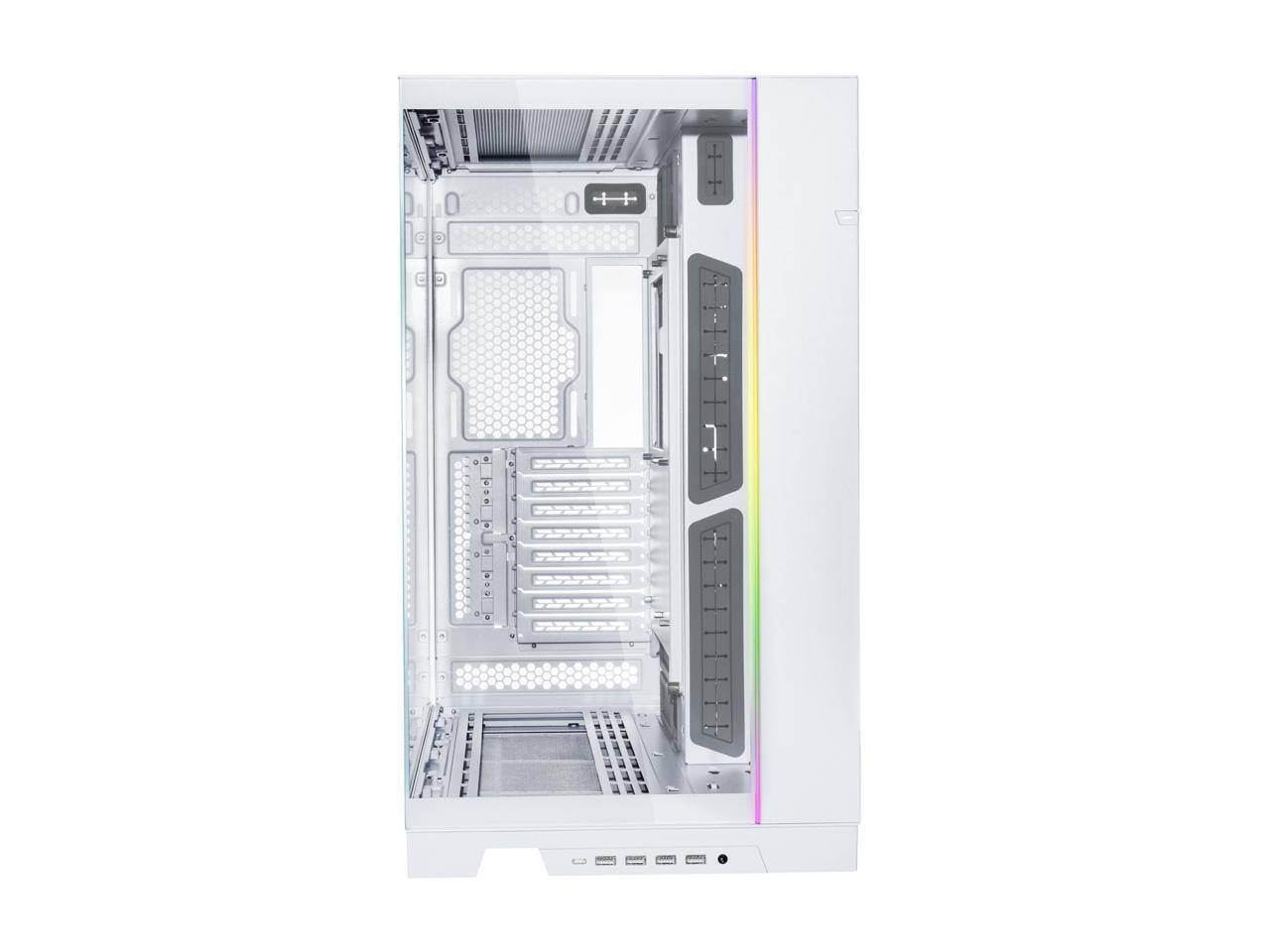 Left. Lian Li - o11 dynamic evo xl o11dexl white aluminum / steel / tempered glass atx m - White.