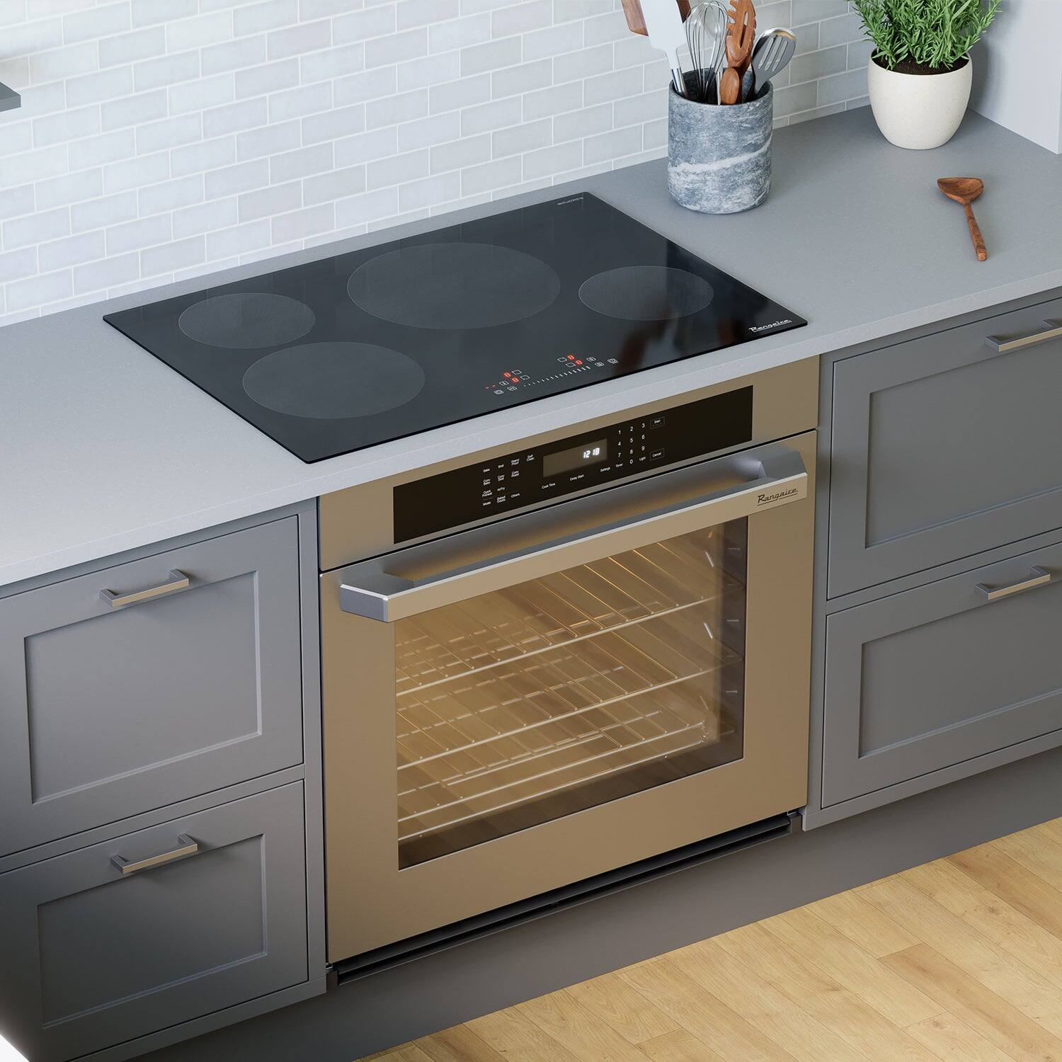 Back. Rangaire - Rangaire 30" Induction Cooktop 4 Burners RCI301S - Black.