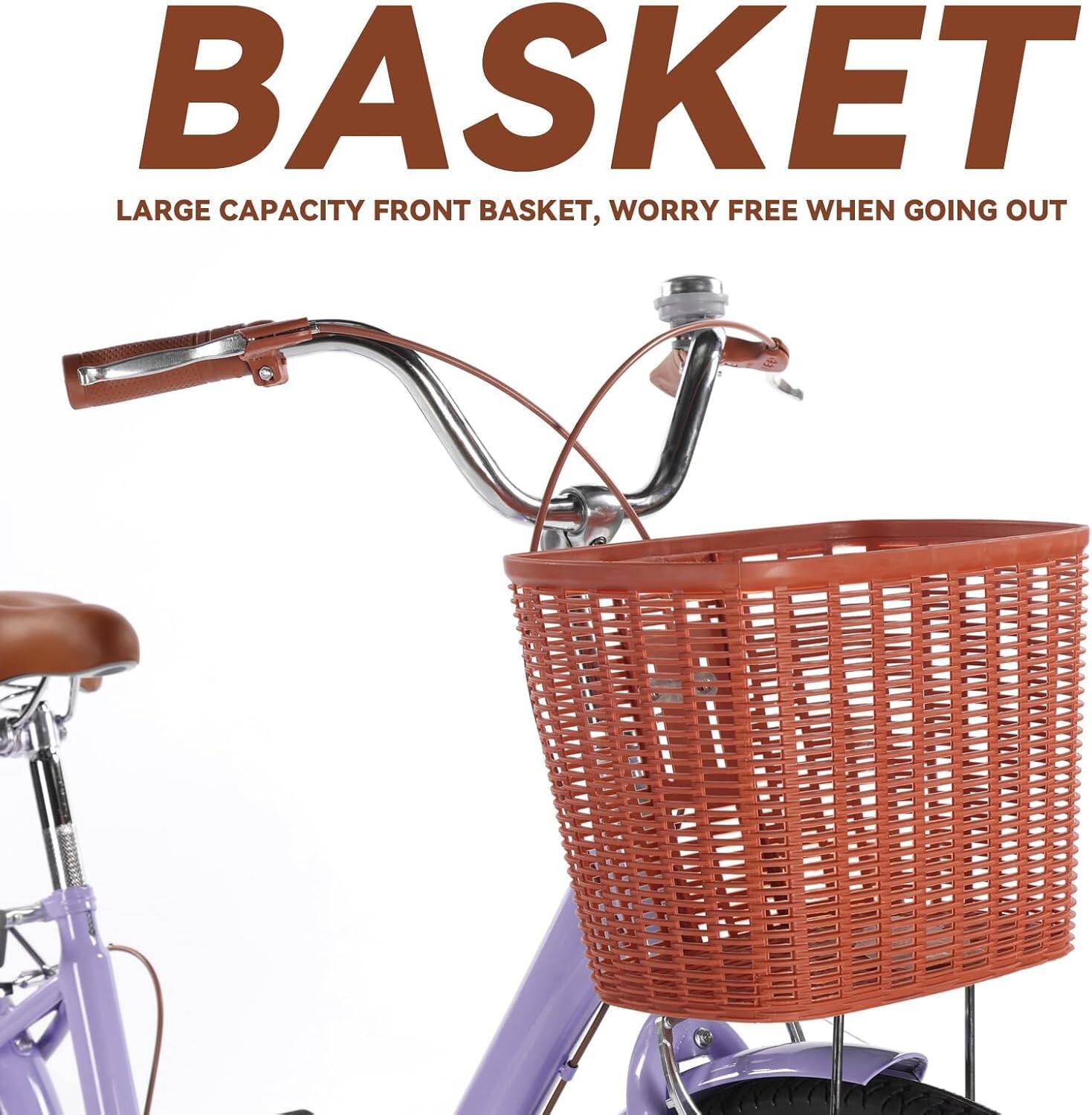 BASKET

LARGE CAPACITY FRONT BASKET, WORRY FREE WHEN GOING OUT