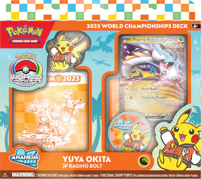 pokemon trading card game championship TCG: World Decks 2025 players can rapidly cycle through their deck and attach massive amounts of Energy to fuel the devastating Bellowing Thunder attack 2024 World Championship Decks [Set