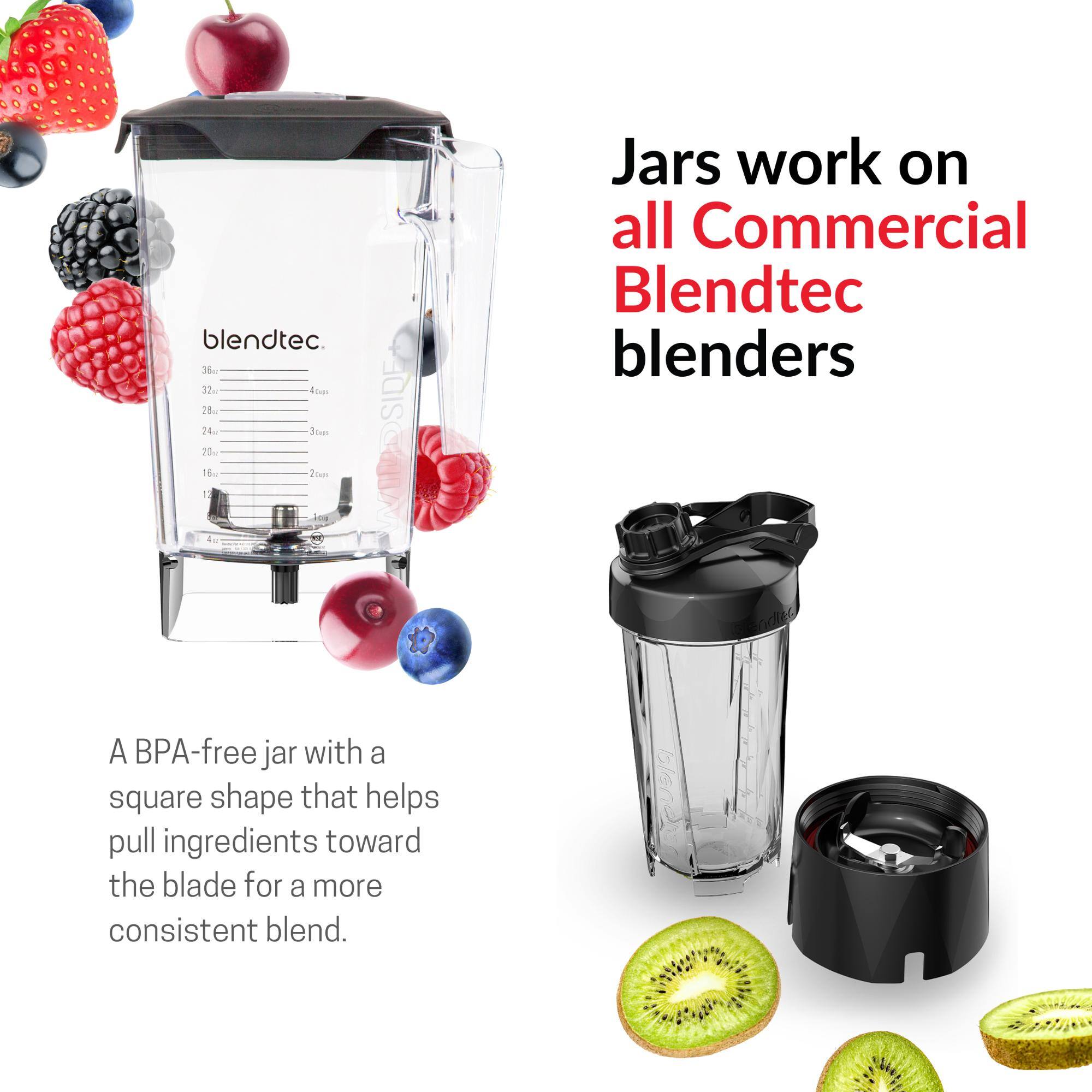 blendtec

36
37
28
26
3
22m
16
Zoe
1

Jars work on all Commercial Blendtec blenders

A BPA-free jar with a square shape that helps pull ingredients toward the blade for a more consistent blend.