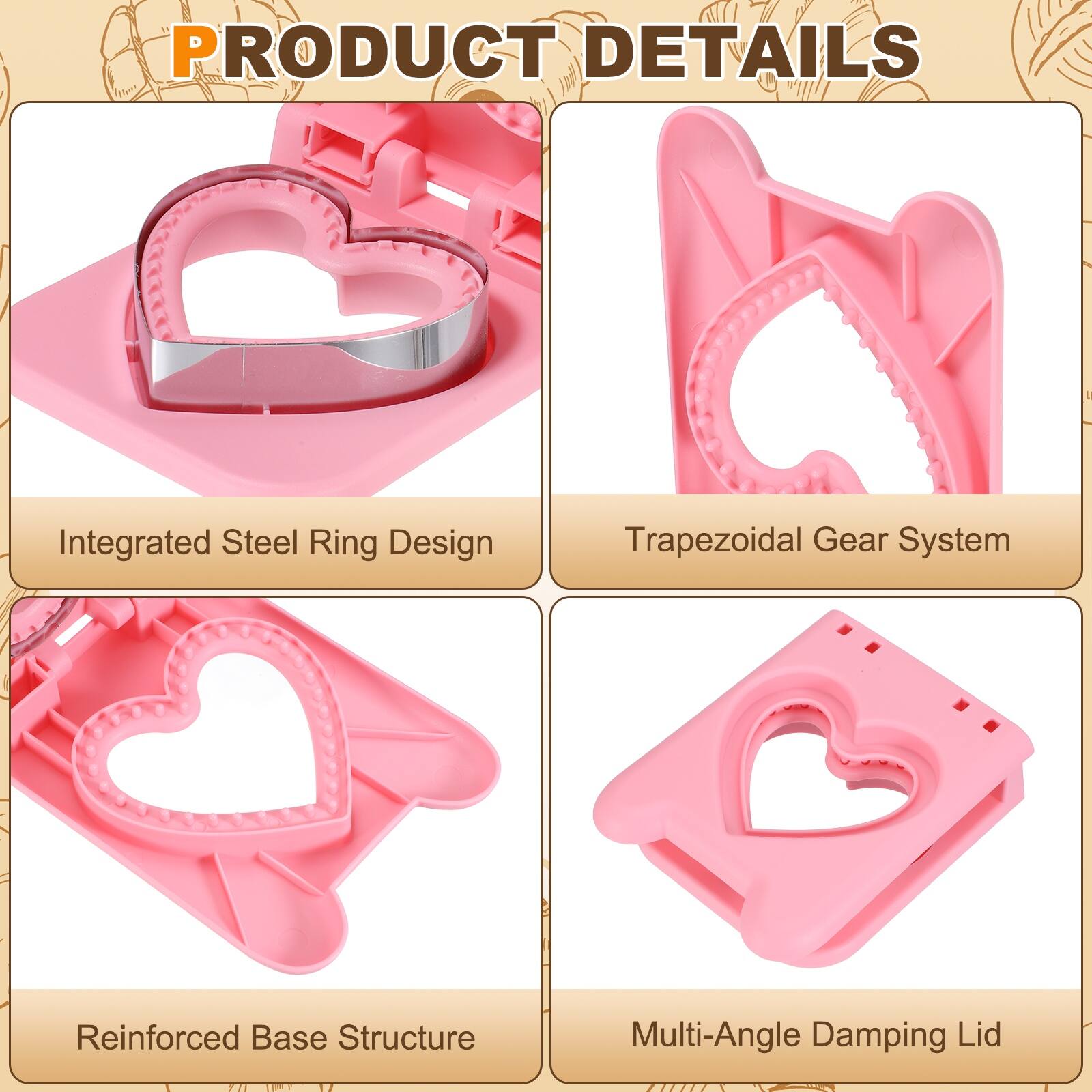 PRODUCT DETAILS

- Integrated Steel Ring Design
- Trapezoidal Gear System
- Reinforced Base Structure
- Multi-Angle Damping Lid