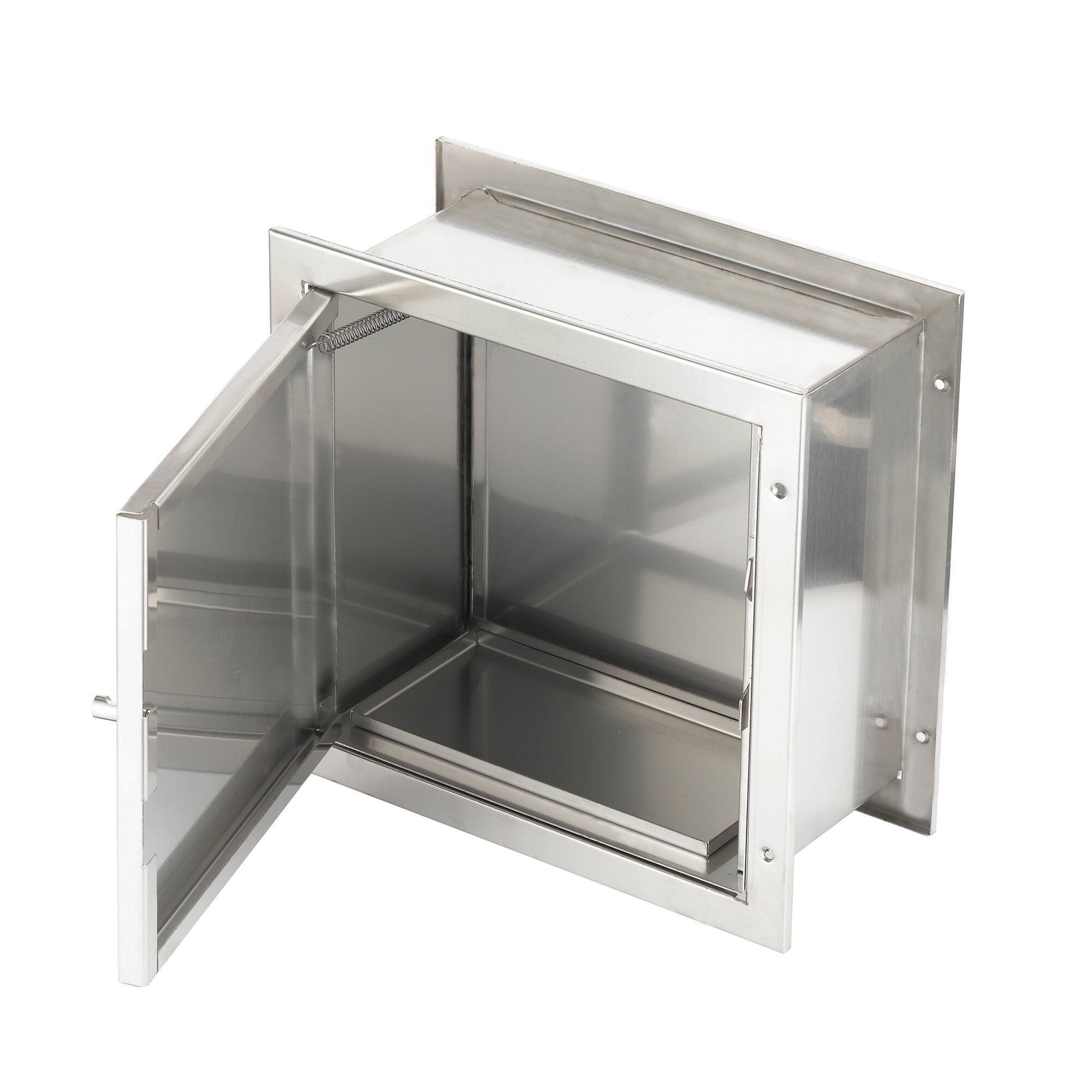 Alt View 7. Viva Comfort - Specimen Cabinet Recessed Medicine Pass-Through Cabinet - Silver.