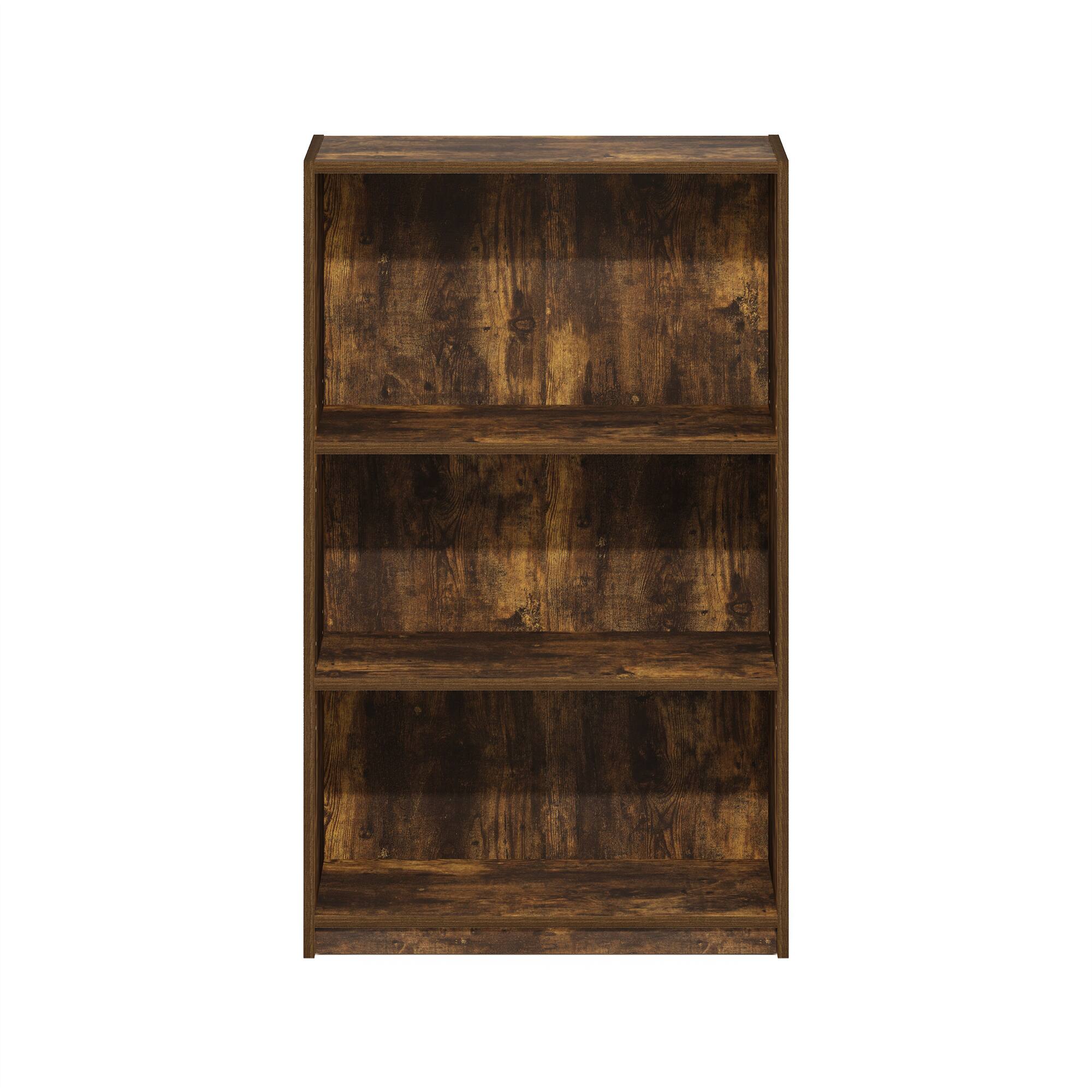 Alt View 1. Furinno - JAYA Simply Home Adjustable Shelf Bookcase 3-Tier - Amber Pine.