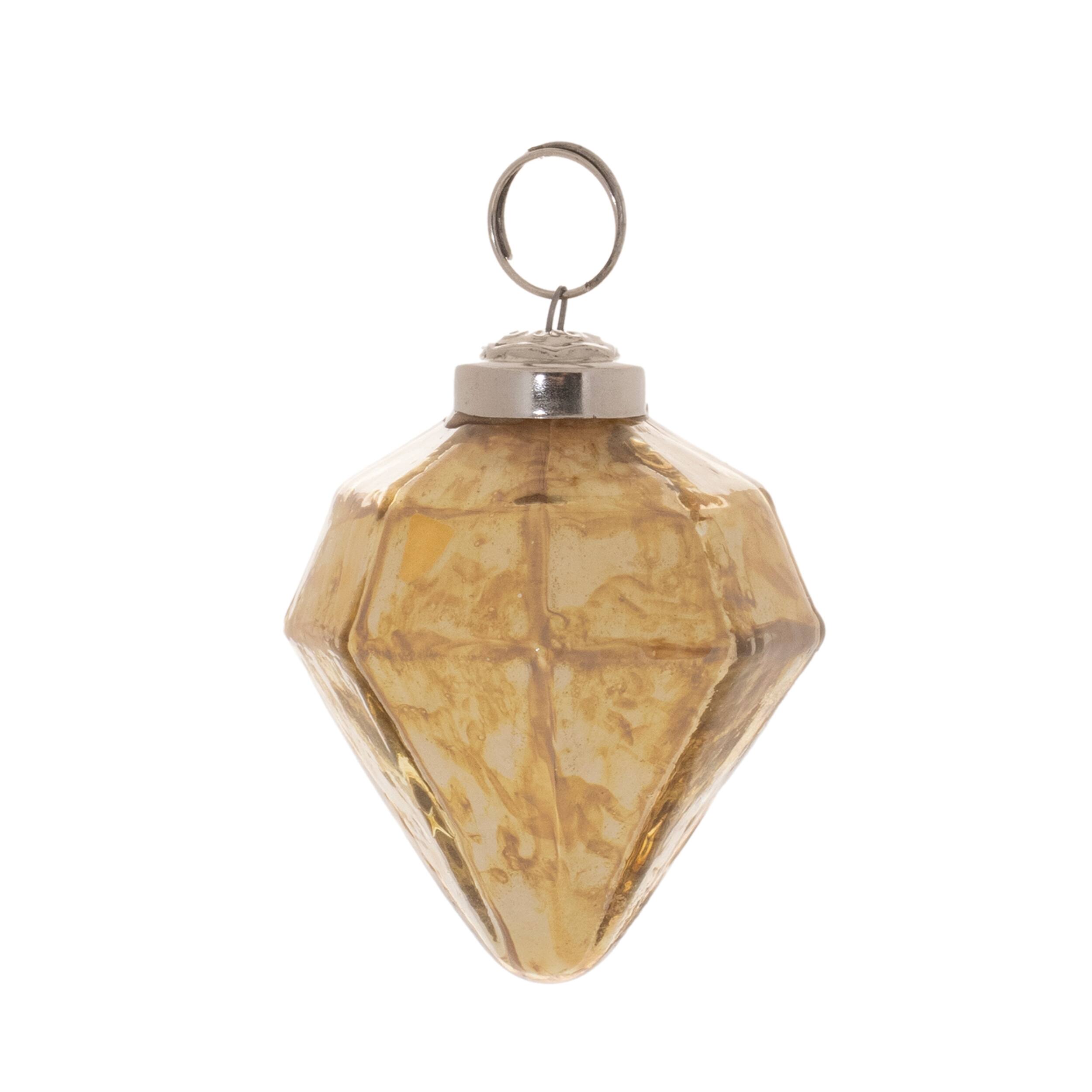 Back. BreeBe - Gold Holiday Ornaments (Set of 8) - Gold, Silver, Cream.