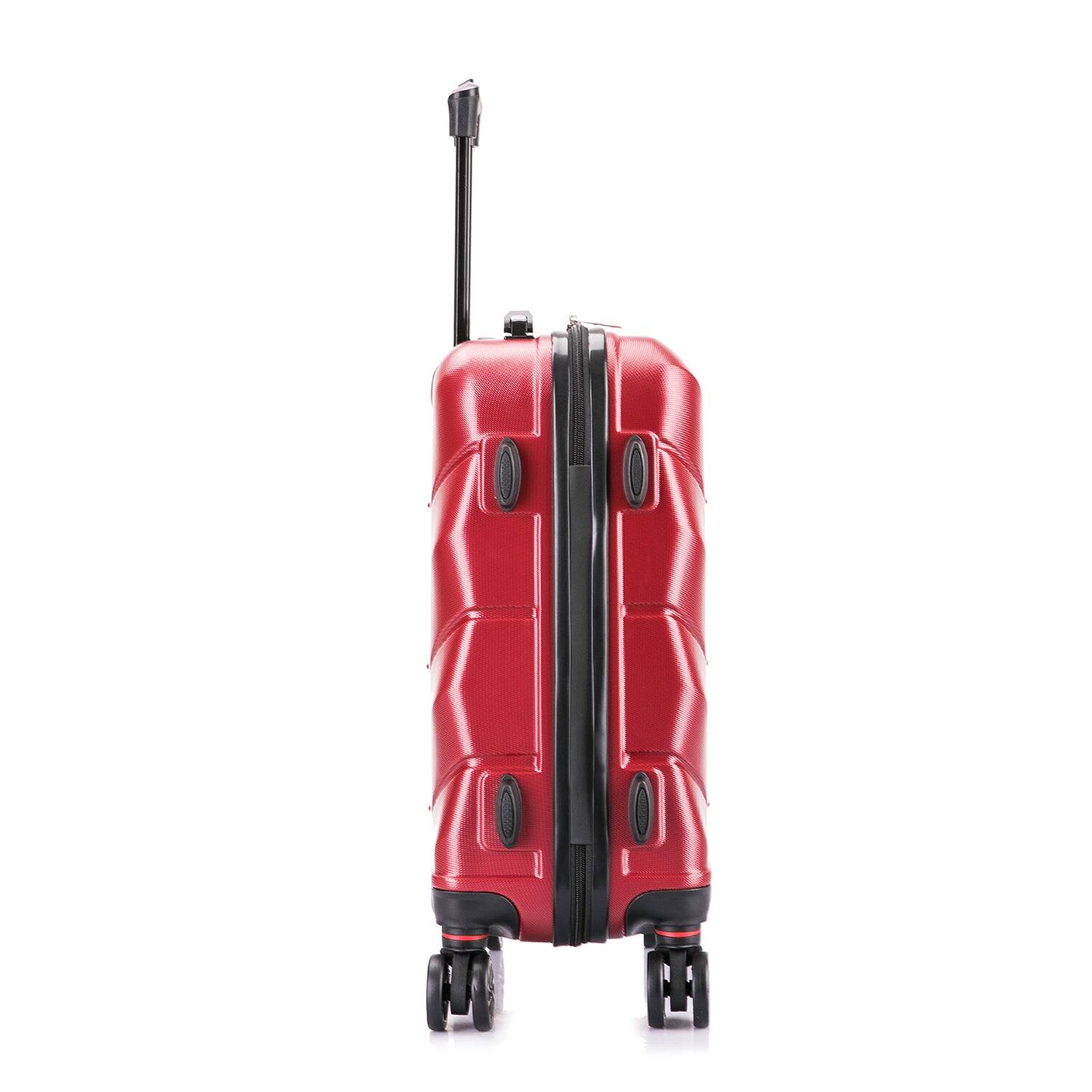 Alt View 3. DUKAP - Zonix Lightweight Hardside Spinner Luggage 20" carry-on - WINE.