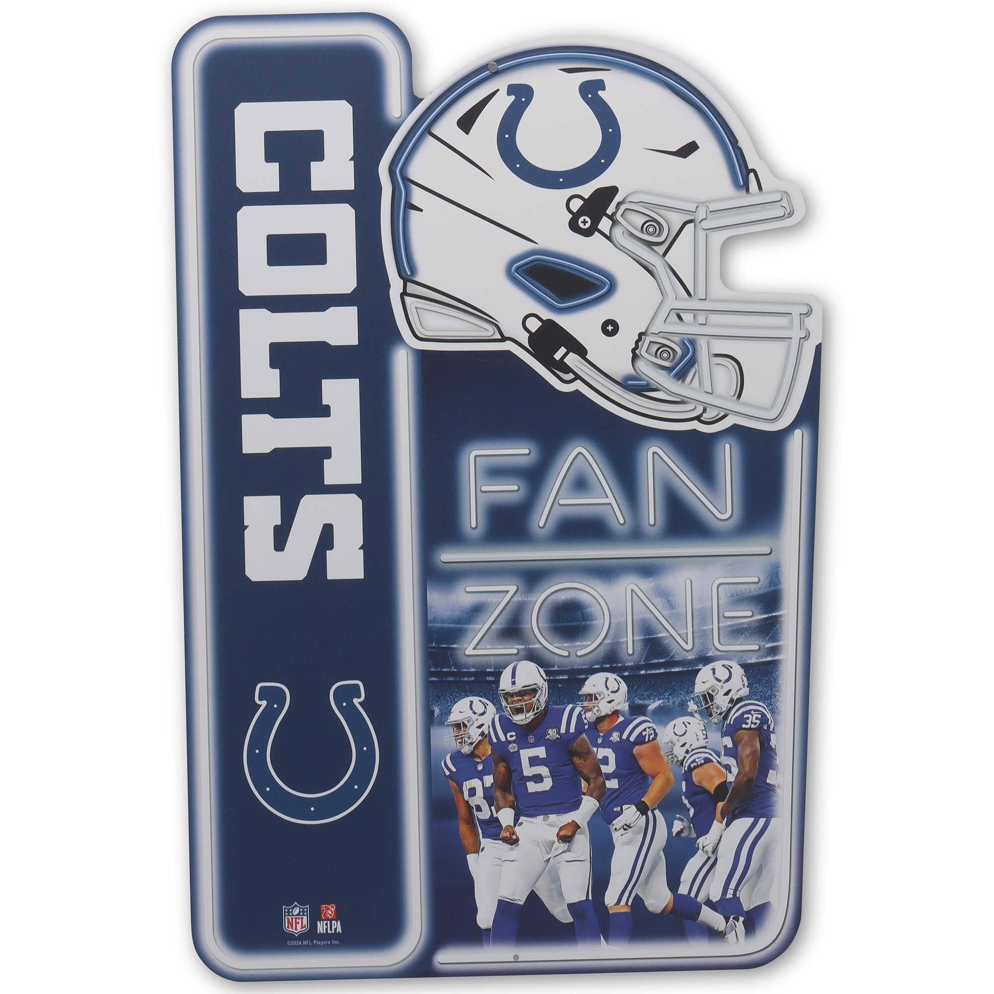 Indianapolis Colts 13" x 19.5" Fan Zone Metal Sign